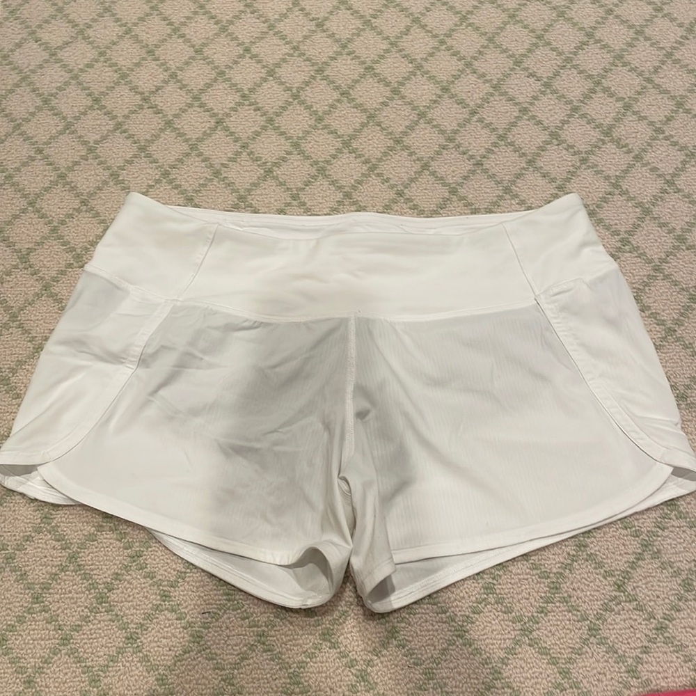 Lululemon Speed up Shorts- white